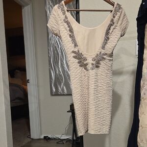 Cream Backless Dress with Elegant Design